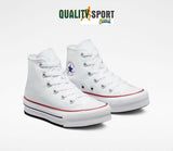 Converse CT AS Eva Lift Hi Bianco Scarpe Shoes Sneakers Bambina 372860C