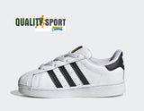 Adidas Superstar Bianco Scarpe Bambina Bambino Infant Sportive Sneakers FU7717