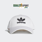 Adidas Cappello Classic Trefoil Originals Baseball Bianco Nero Adulto FJ2544