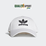 Adidas Cappello Classic Trefoil Originals Baseball Bianco Nero Adulto FJ2544