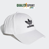 Adidas Cappello Classic Trefoil Originals Baseball Bianco Nero Adulto FJ2544