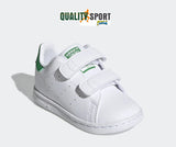 Adidas Stan Smith Bianco Verde Scarpe Infant Sportive Sneakers FX7532