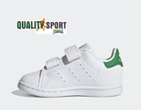 Adidas Stan Smith Bianco Verde Scarpe Infant Sportive Sneakers FX7532