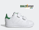 Adidas Stan Smith Bianco Verde Scarpe Infant Sportive Sneakers FX7532