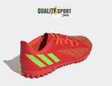 Adidas Predator Edge.4 TF Rosso Fluo Verde Bambino Scarpe Sportive Calcetto GV8495